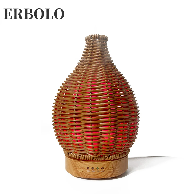

Newest Rattan Aroma Diffuser Simulated Rattan Humidifiers Aromatherapy Ultrasonic Diffusers For Home Room Fragrance