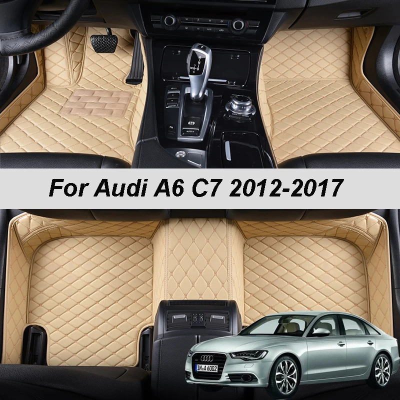 Custom Made Leather Car Floor Mats For Audi A6 C5 2004 2010 2013 2014 2015  2016 2017 2018 Carpets Rugs Foot Pads Accessories - Floor Mats - AliExpress