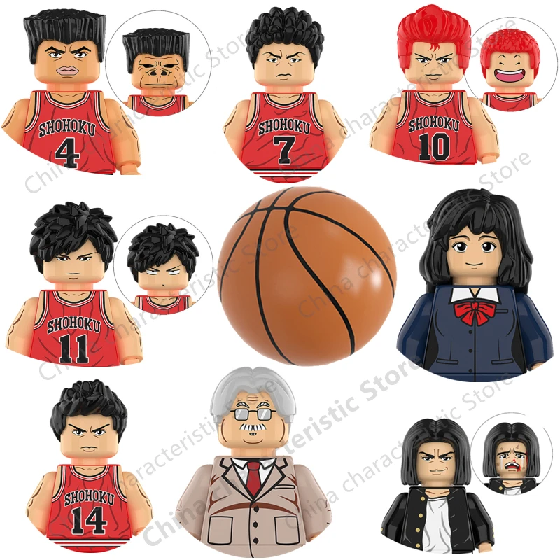 New Anime Slamdunk Basketball Sports Star Model Bricks Series Characters Mini Action Figure Building Blocks Kids Toys For Gifts