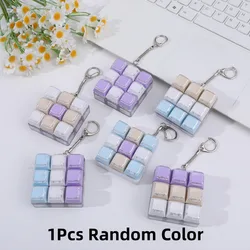 Stress Relief Keycap Fidget Toy - Anti - Stress Finger Button Keychain (A - 1PCS Random)