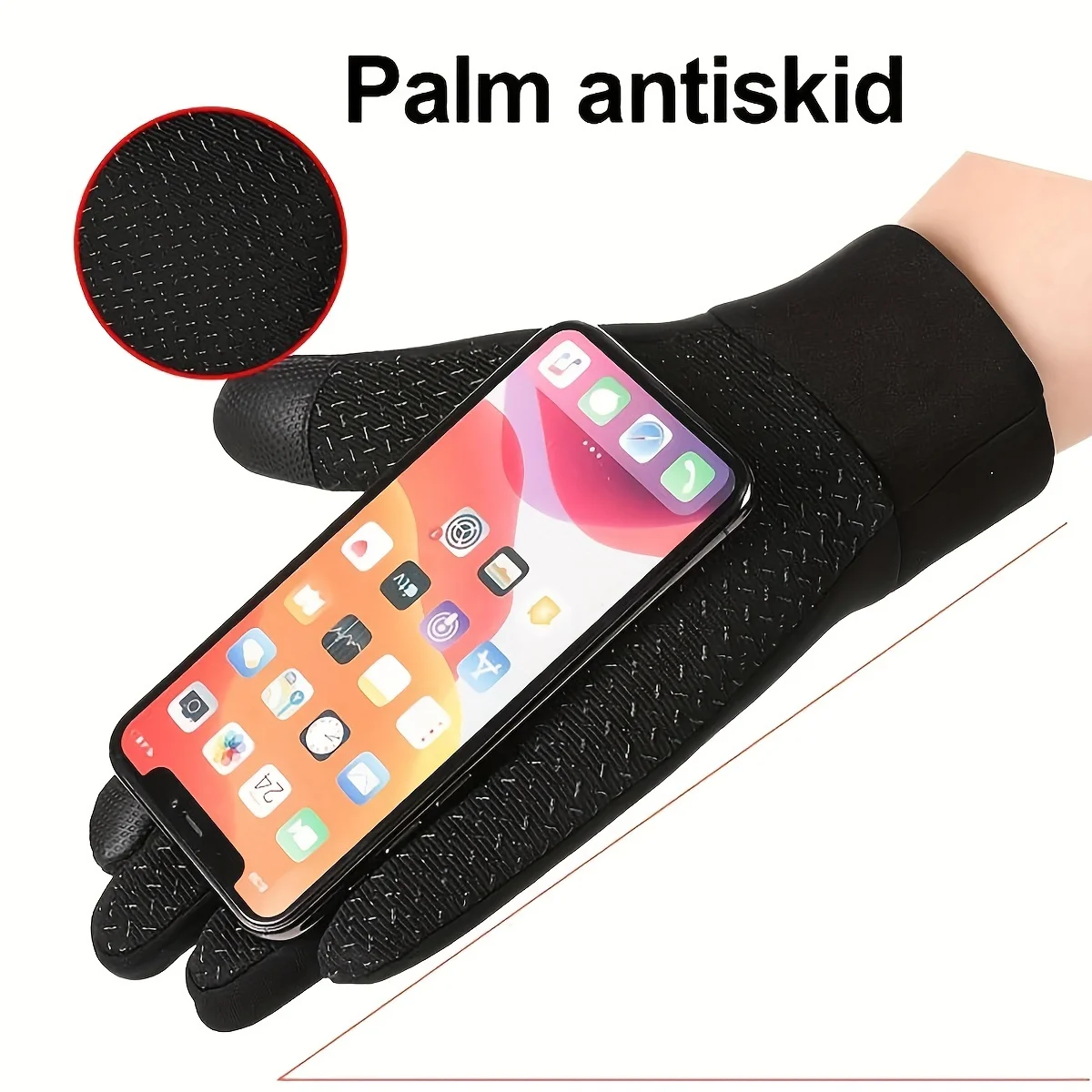 1 Pair of Waterproof and Cold Resistant Gloves with Anti Slip Touch Screen Function, Very Suitable for Outdoor Activities