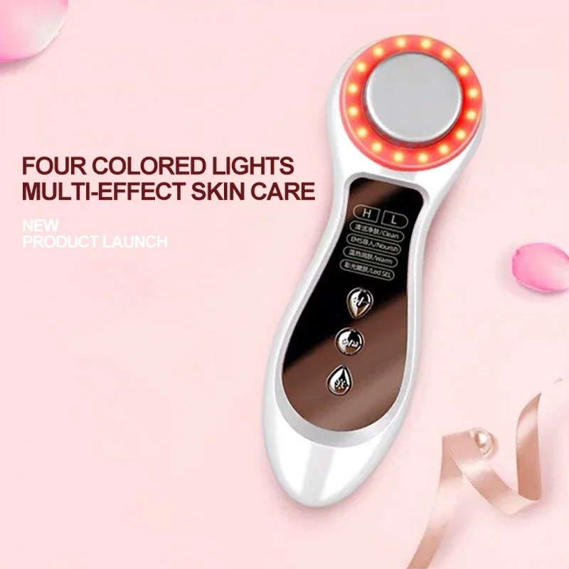 EMS Micro Current Beauty Equipment Skin Rejuvenation 4 Color Light Import Instrument Peeling Machine Skin Care Tool