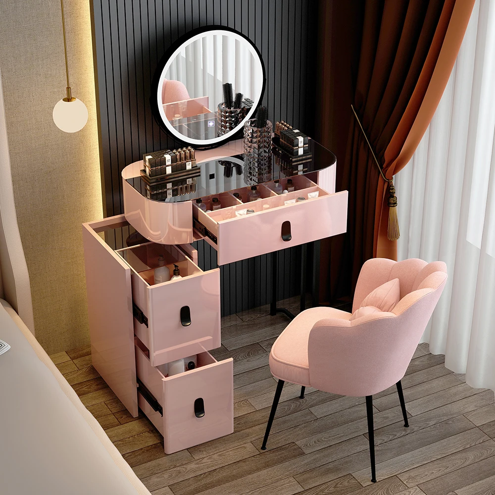 

Mobile Makeup Table Vanity Mirror Console Salon Organizer Dressing Table Bedroom Living Room Comoda Pra Quarto Furnitures