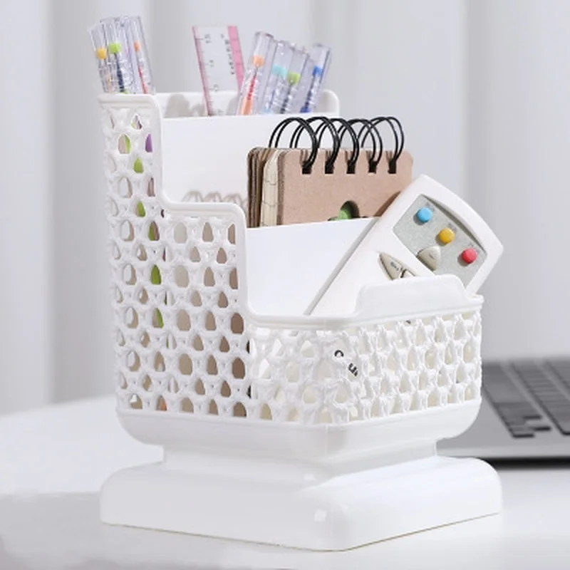 New School Stationery Makeup Organizer Desktop Storage Box Container For Cosmetics Jewelry Stationery Plastic Organizer