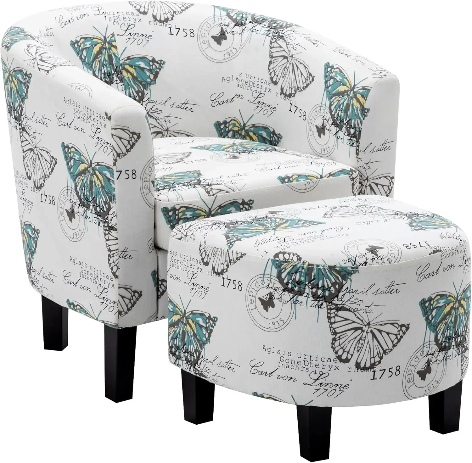 Modern Accent Chair with Ottoman 1