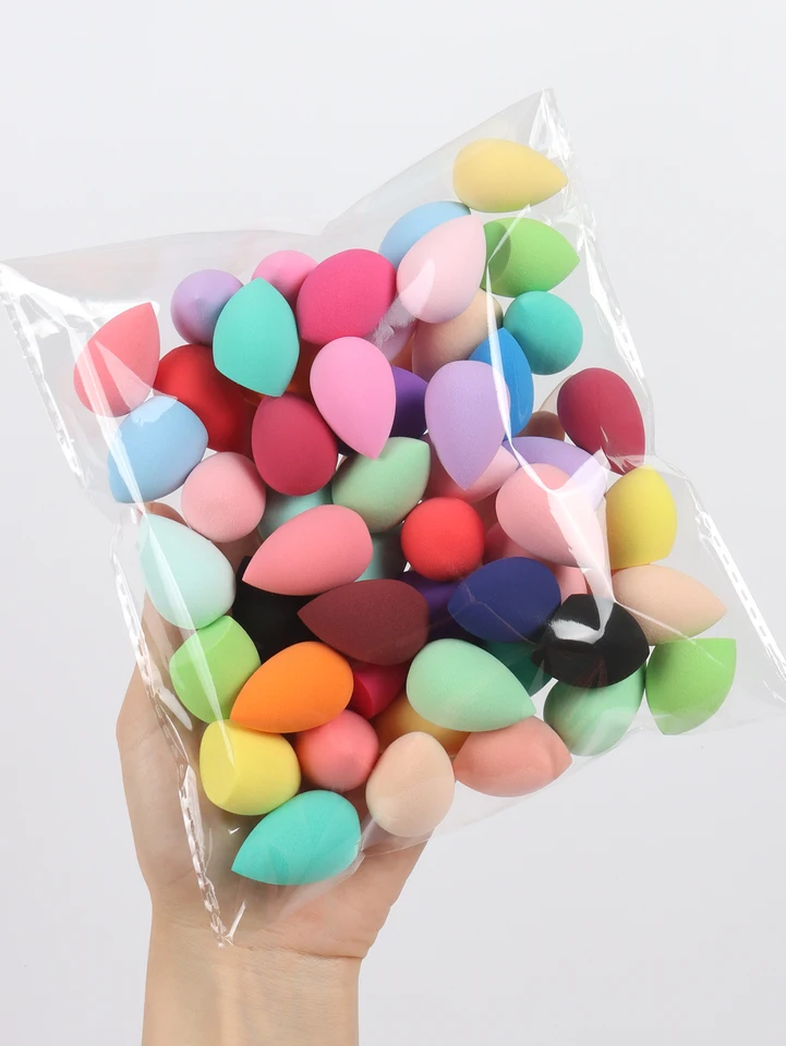 Mini Random makeup eggs 10-20-50-100 pack. Random color and shape, multi-color Make-up sponge, foundation mixed beauty sponge, L