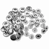 8050# Metal Stainless Steel  Snap Fastener Buttons Rivet Clasp Jacket Clothing Jeans Collar Belt Buckle 50 Sets Silver 5