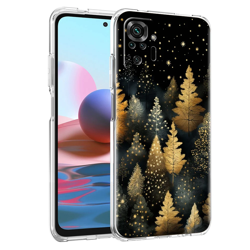Goldfolie Kunst Handyhülle für Redmi 12 Note 10 11 11T 7 8 8T 9 K40 Gaming 9A 9C Pro Plus 5G Transparente Hülle Coque Capas – Detail 7