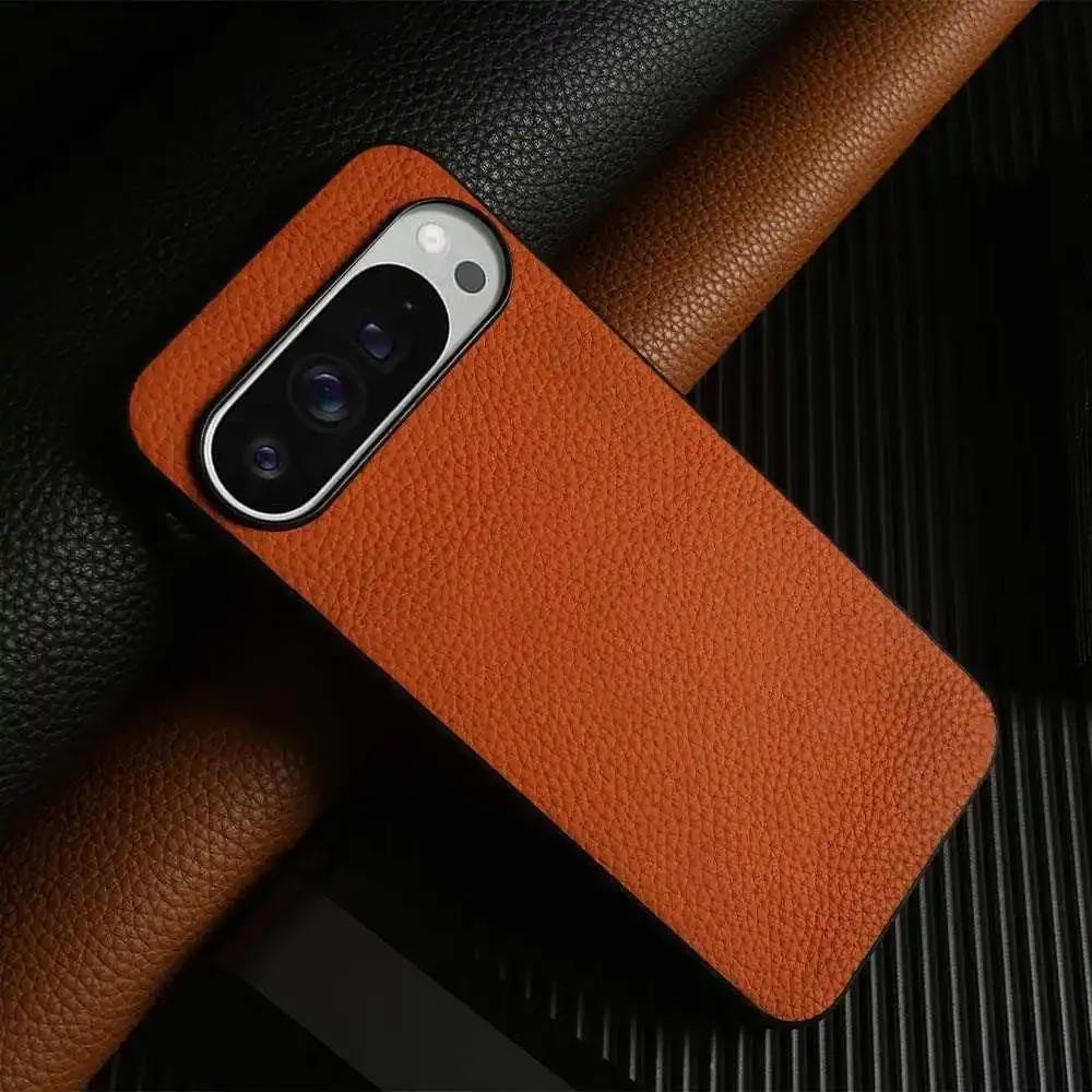 Premium Cowhide Leather Phone Case - Luxury Shockproof Full Protection Back Cover