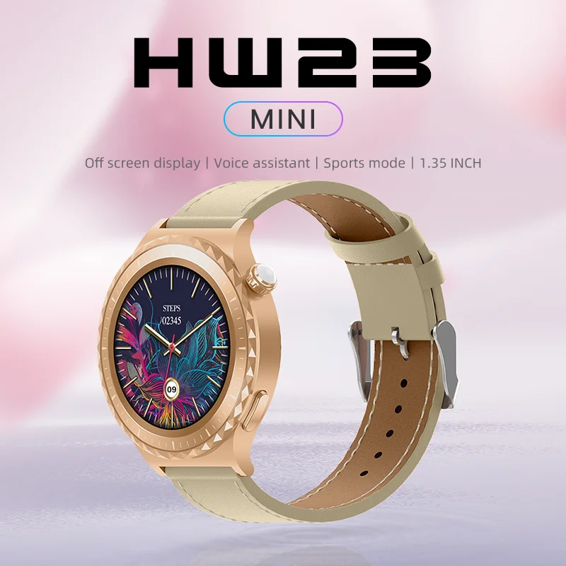 

New HW23 Mini Smart Watch Women NFC BT Call Heart Rate Sport Mode Voice Assistant Female Wristwatch Waterproof Smartwatch