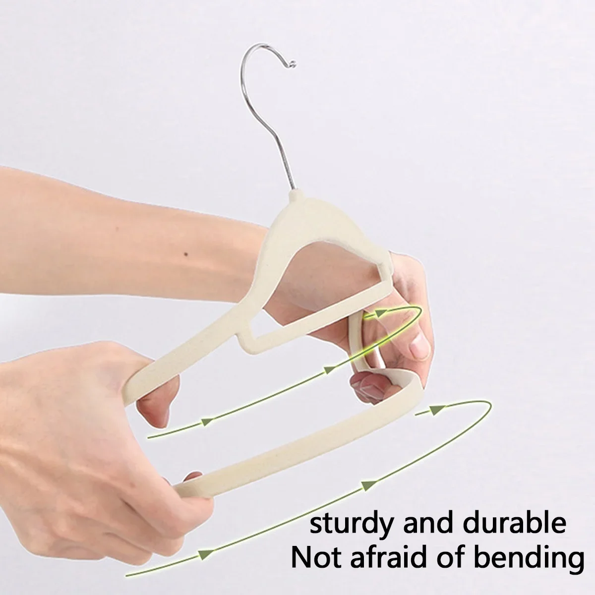 10pcs of High-End Velvet Clothes Hangers, Non-Slip Flocked Felt Clothes Hangers,Solid Clothes Hangers,Heavy-Duty Clothes Hangers