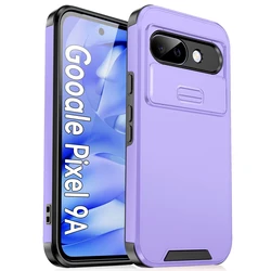 Ultimate Slide Camera Protection Shockproof Phone Case - Matte Military Armor Cover - Pixel 7Pro (Purple)