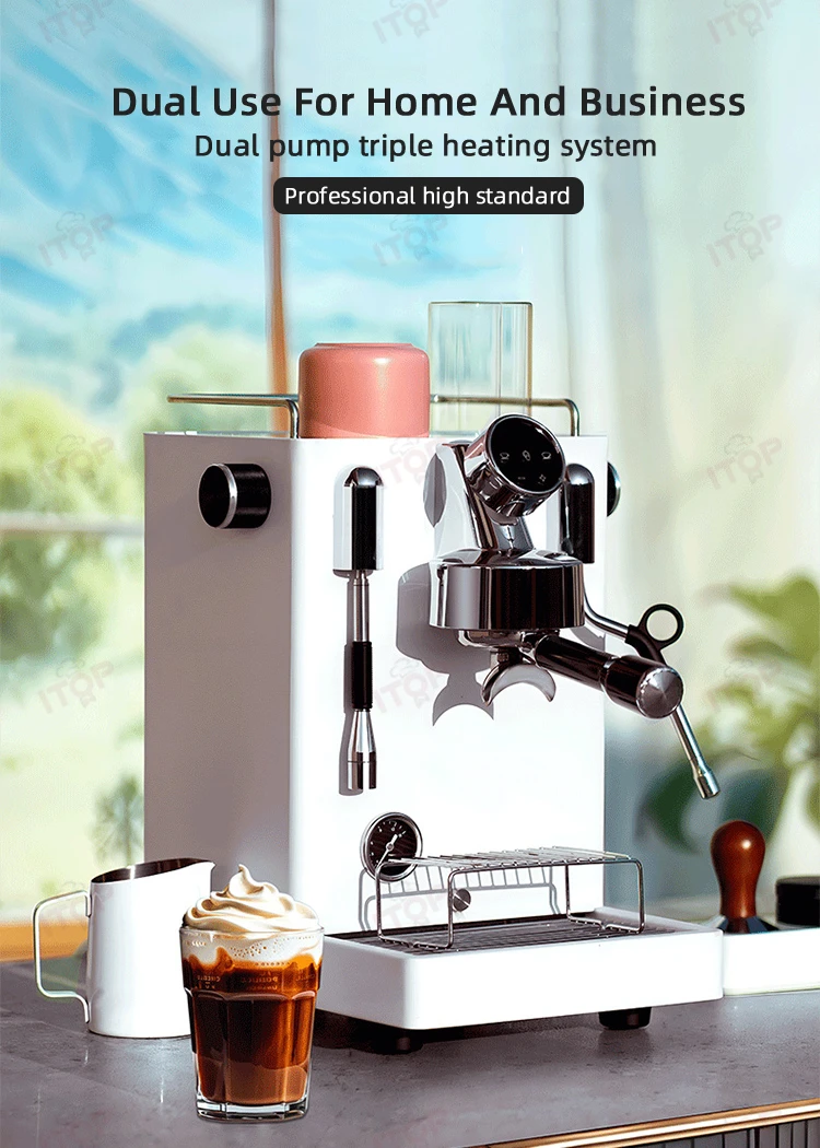 Description Picture 3 of itemEspresso Coffee Machine Dual use for Home and Business Dual Pump& Triple Heating Module 15 Bar PID Precise Temperature Control
