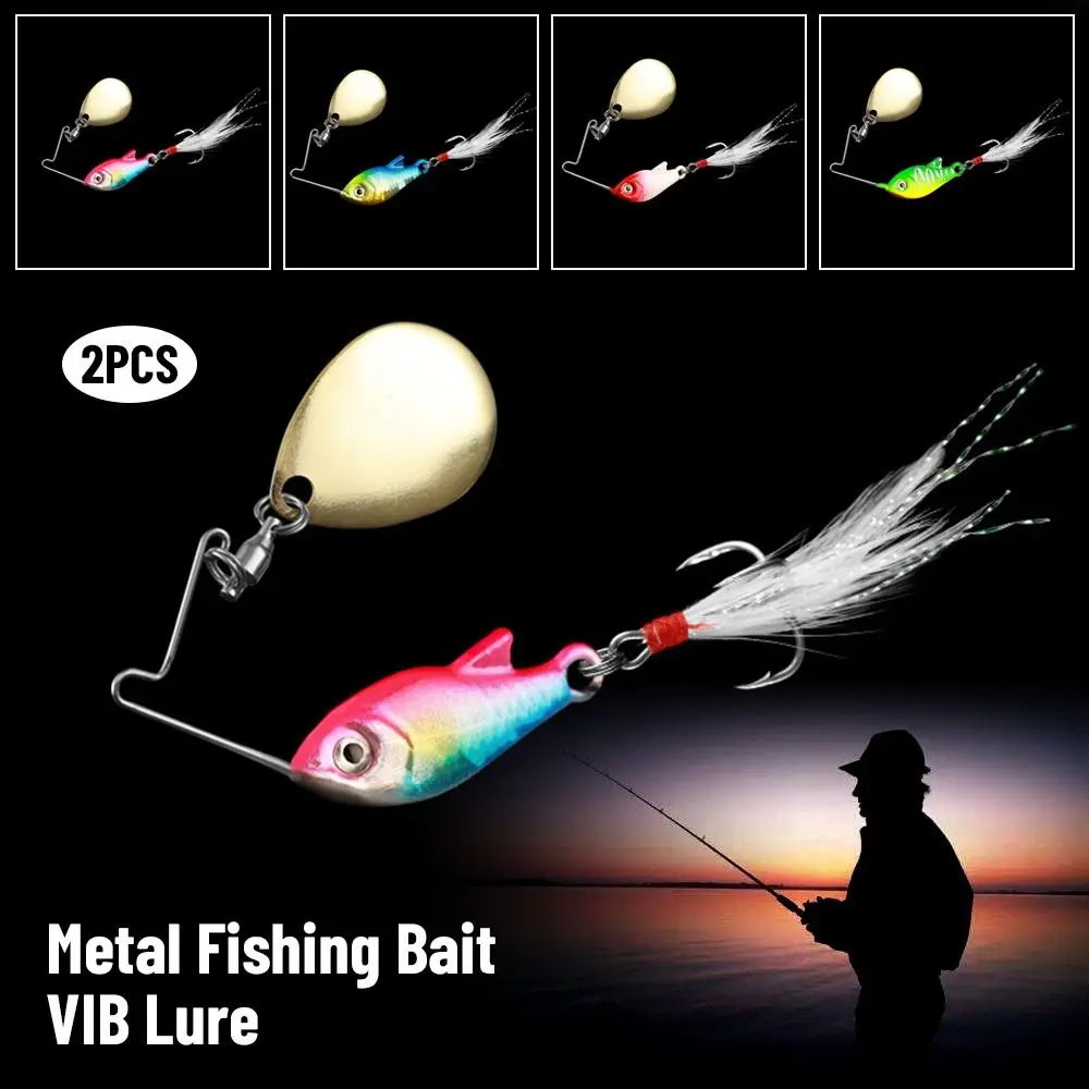 

Sinking Sequin Spoon Metal Rotate Spinner Tackle Treble Hook VIB Lure Wobblers Crankbaits Metal Fishing Bait