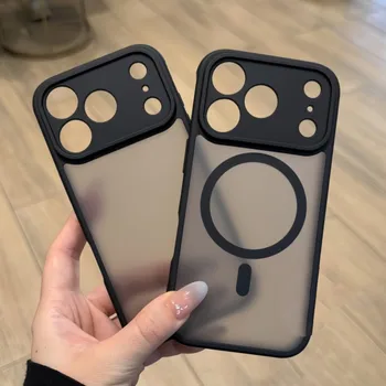 Luxury Matte Shockproof Bumper Case foriPhone 17 Air 16 15 14 Plus 13 12 11 Pro Max For Magsafe Charge Magnet Clear Hard Cover 1