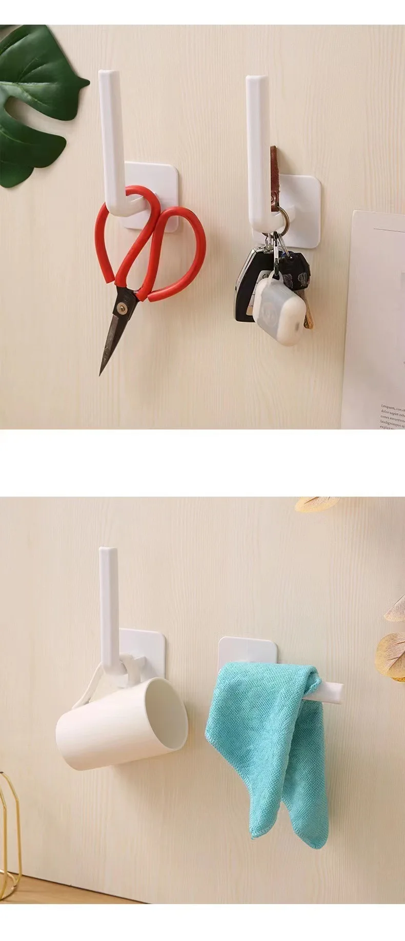 Description Picture 4 of itemOrganize wall mounted shelves, hat storage hooks, non perforated hat hanging, bedroom wardrobe, clothes and hats
