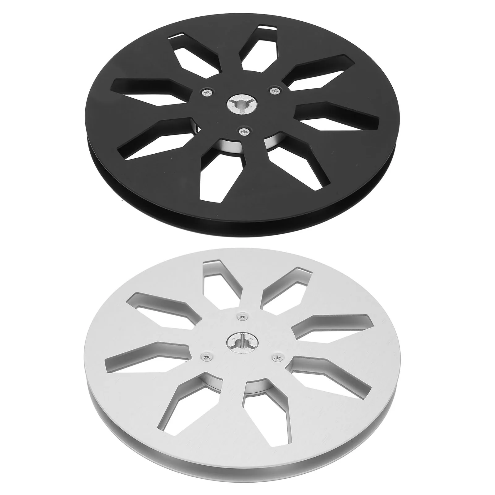 1-4-7-inch-empty-tape-reel-aluminum-alloy-8-hole-universal-opening