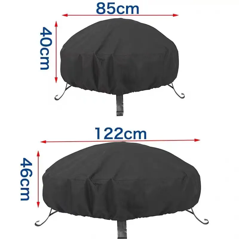 BBQ Cover 410D Outdoor Dust Waterproof For Round Grill