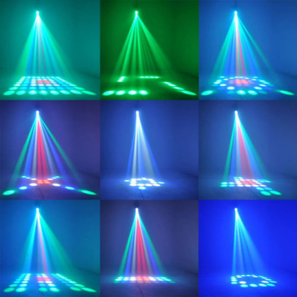128 LED Lights Stage Lights RGB Multi Pattern Effect Lighting Projector Lights DJ Disco Party Lights Christmas KTV Ambient Light