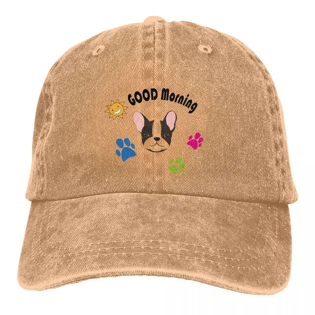 Art Multicolor Hat Peaked Women s Cap Boston Terrier Good Morning Dog Puppy Personalized Visor Protection Hats