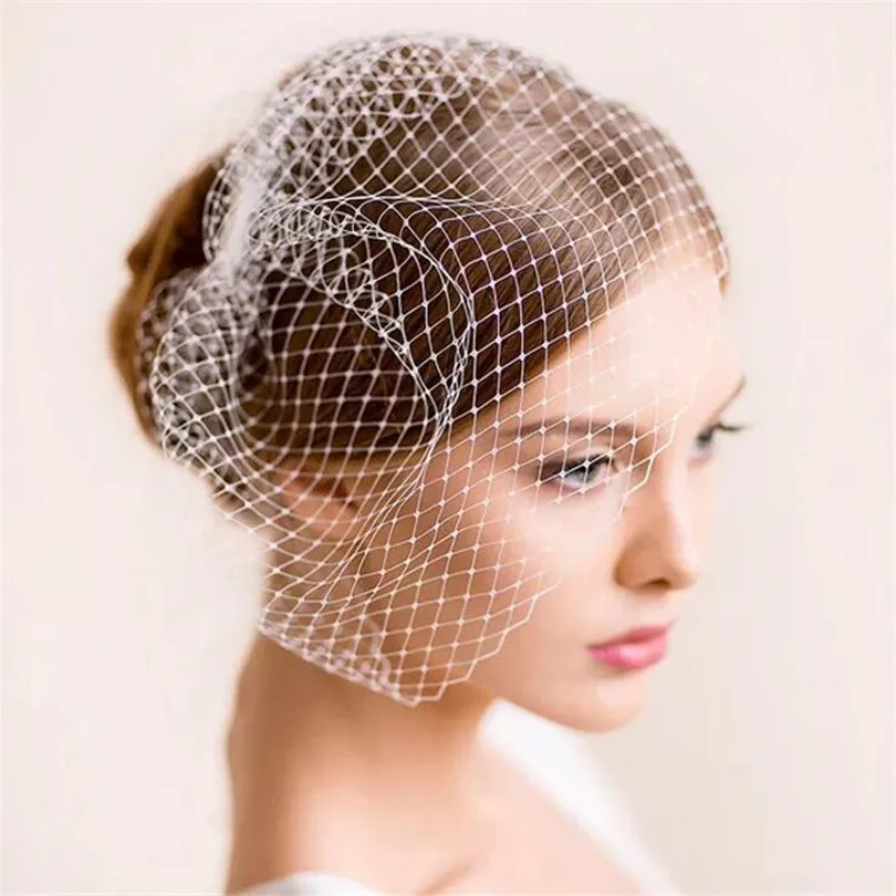 Bridal Birdcage Veil Wedding Party Head Dress Elegant Face Wedding Veil for Woman Blusher Veils Fascinators Hair Accesories bridal veil