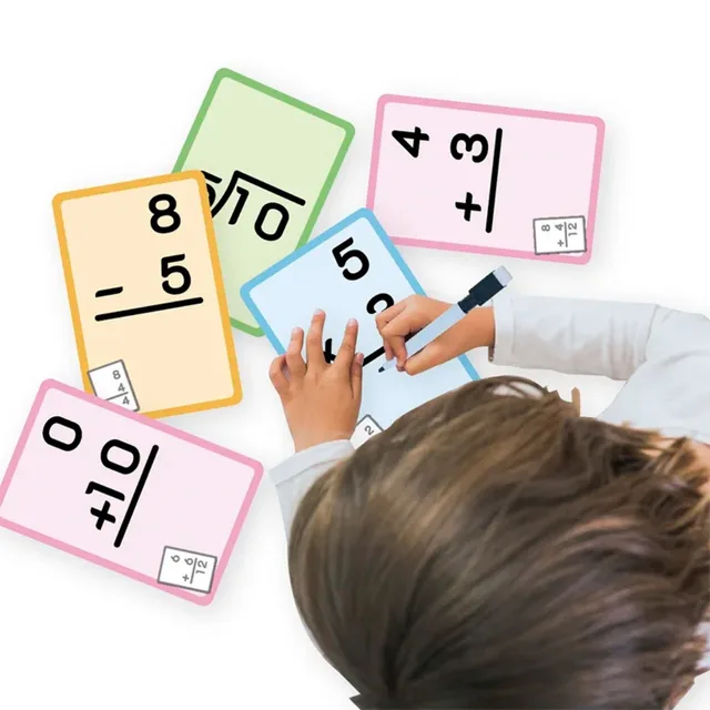 36Pcs Math Addition Subtraction Multiplication Division Erasable Reusable Number Learning Cards Children's Math Teaching Toy hot 2