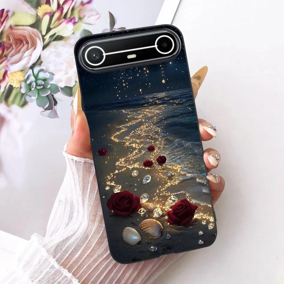 New Fashion Flower Bowknot Soft Silicone Protective Bumper Case - Slim Design