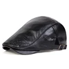Men Retro 1985 Pu Leather Newsboy Caps British Painters Hats Spring Autumn Side Adjustable Flat Cap Hip Hop Berets 3