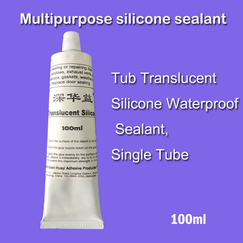 Silicone waterproof sealant bathtub aquarium single tube 100ml