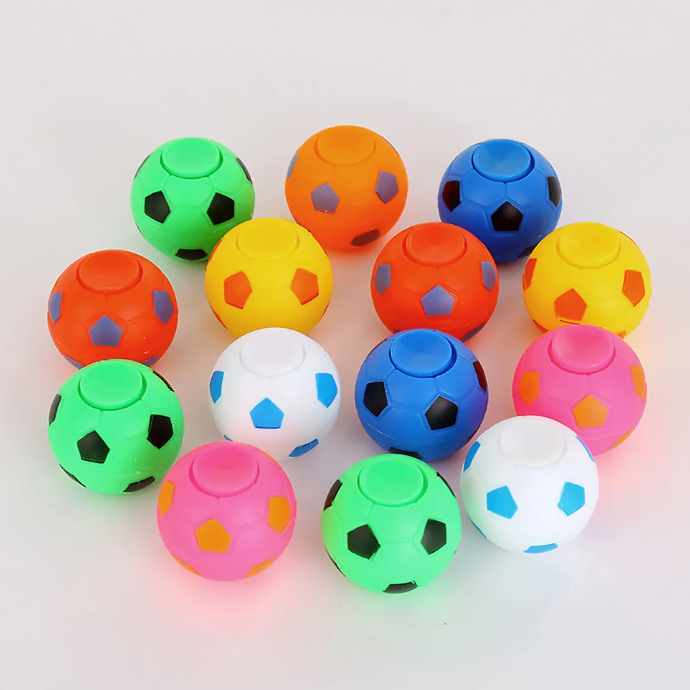 

12pcs/Pack Fingertip Gyro Spinner Ball Mini Fidget Anti Stress Toys Kids Game Colorful Hand Soccer Stress Relief Toy For Adults