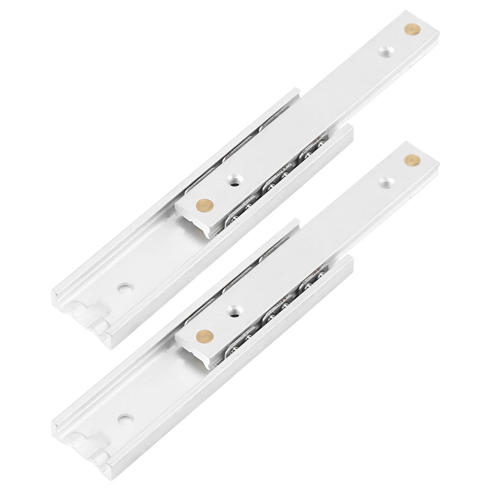 2Pcs 70/100/140mm Aluminum Alloy Mini Smooth Slideway Closet Drawer Cabinet Slideway Household Furniture Sliding Guide Rail