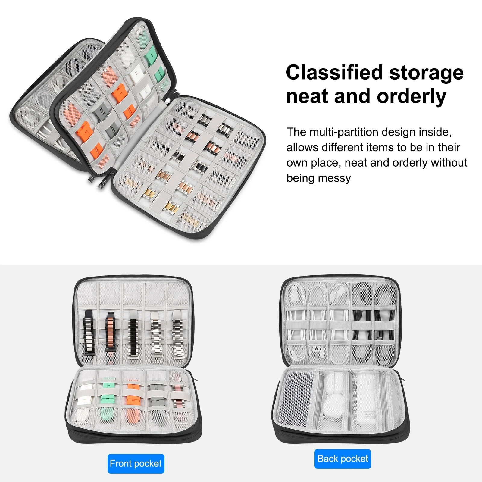 HAWEEL Watch Band Organizer Box Earphones / U Disk / Digital Cable Storage Case storage box,self adhesive storage box,transparent storage box,storage organizer,lockable storage box,bag organizer,wallet storage bag
