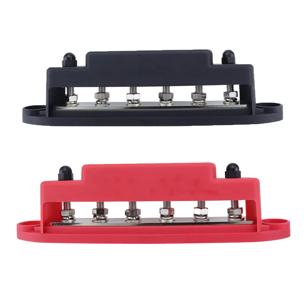 250A 12V marine busbar 1/4 "distribution block automotive and marine busbar terminal blocks 6 x 1/4" (M6) bolts
