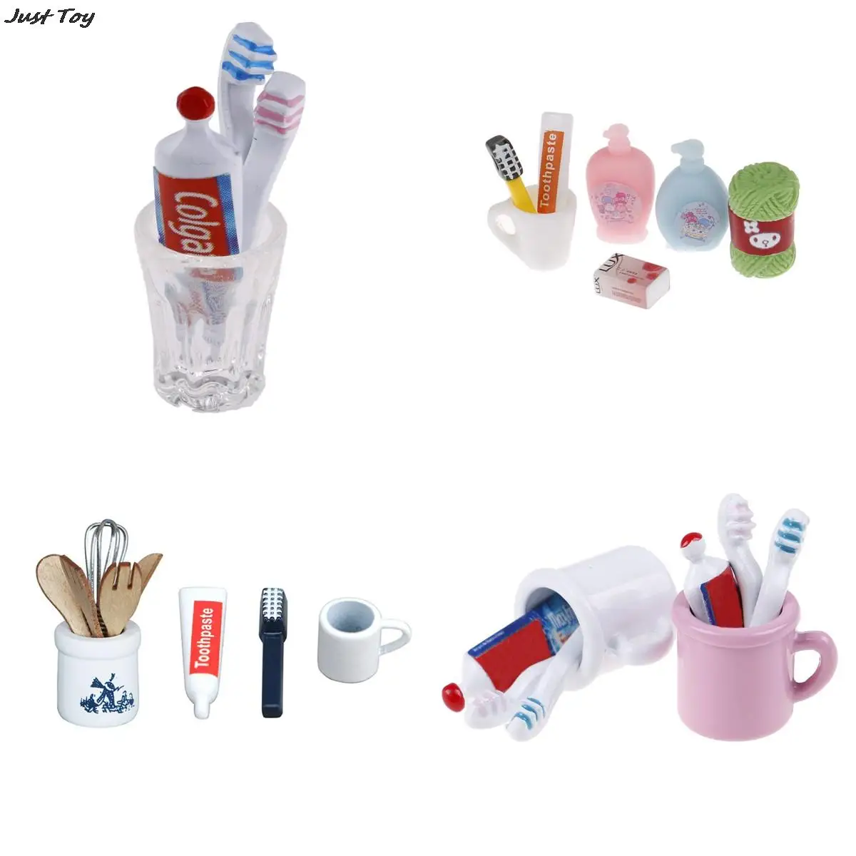 1-12-Dollhouse-Miniature-Toothbrush-Toothpaste-Cup-Towel-Soap-Set ...