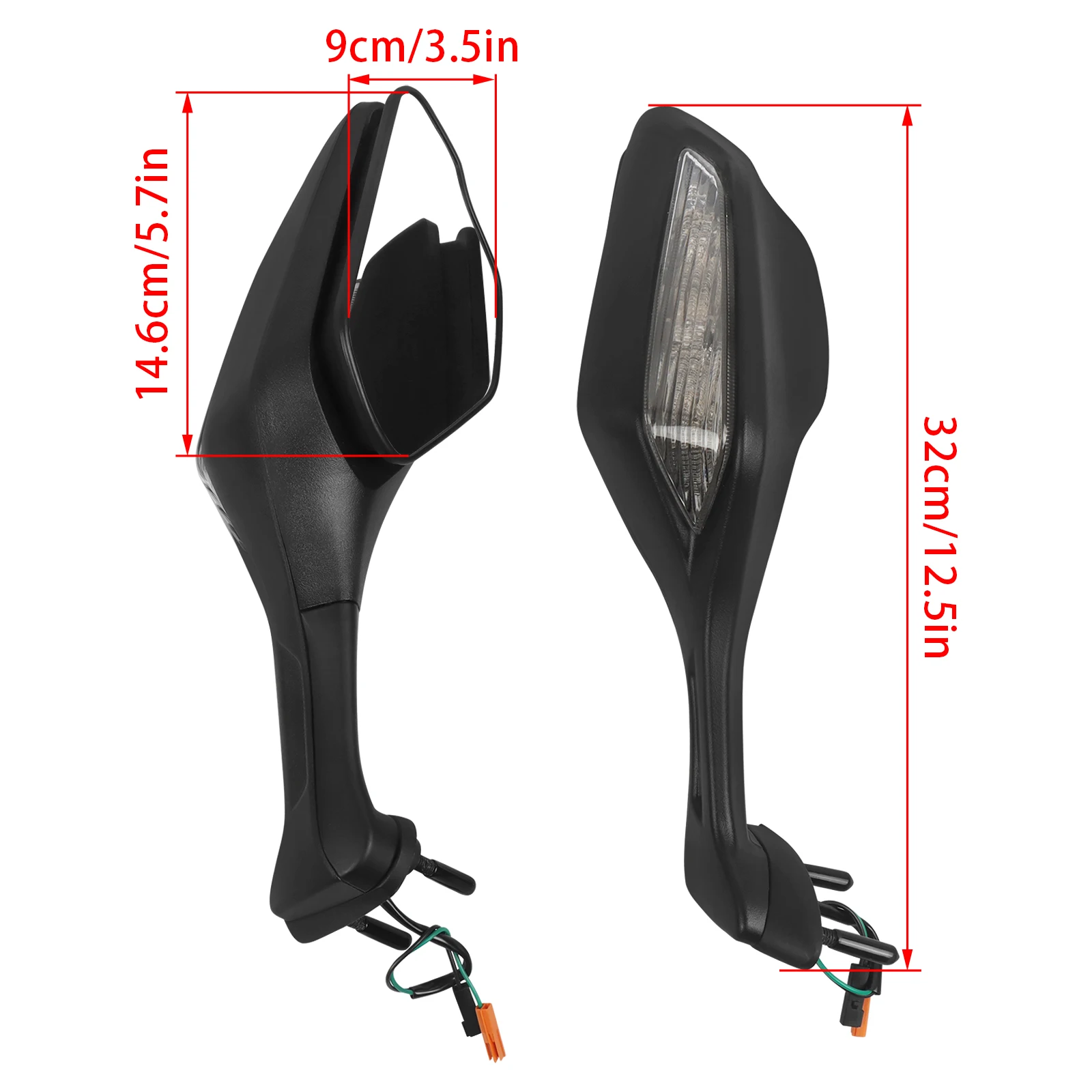 For Honda CBR1000RR CBR 1000 RR CBR1000 RR 2017-2023 2022 2021 Motorcycle Mirror Turn Signals Light Rear View Rearview Mirrors 2
