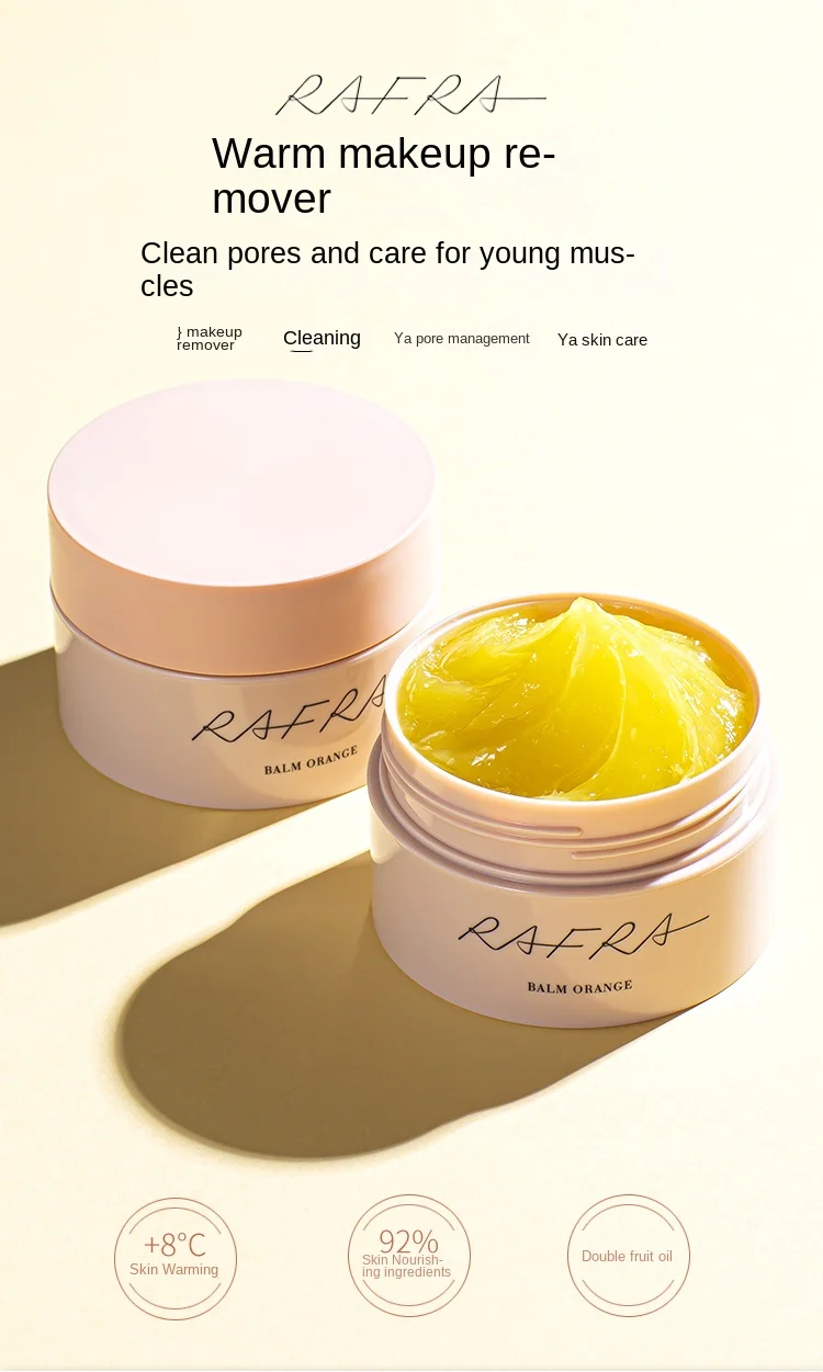 

Orange Fragrance Warm Massage Makeup Remover Facial, Eye and Lip Gentle Makeup Removal, Deep Cleansing
