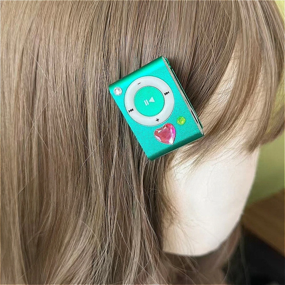 Original Love Diamond Hair Clip Music Player - Vintage Y2K Girl Valentine's Day Gift & Harajuku Accessory
