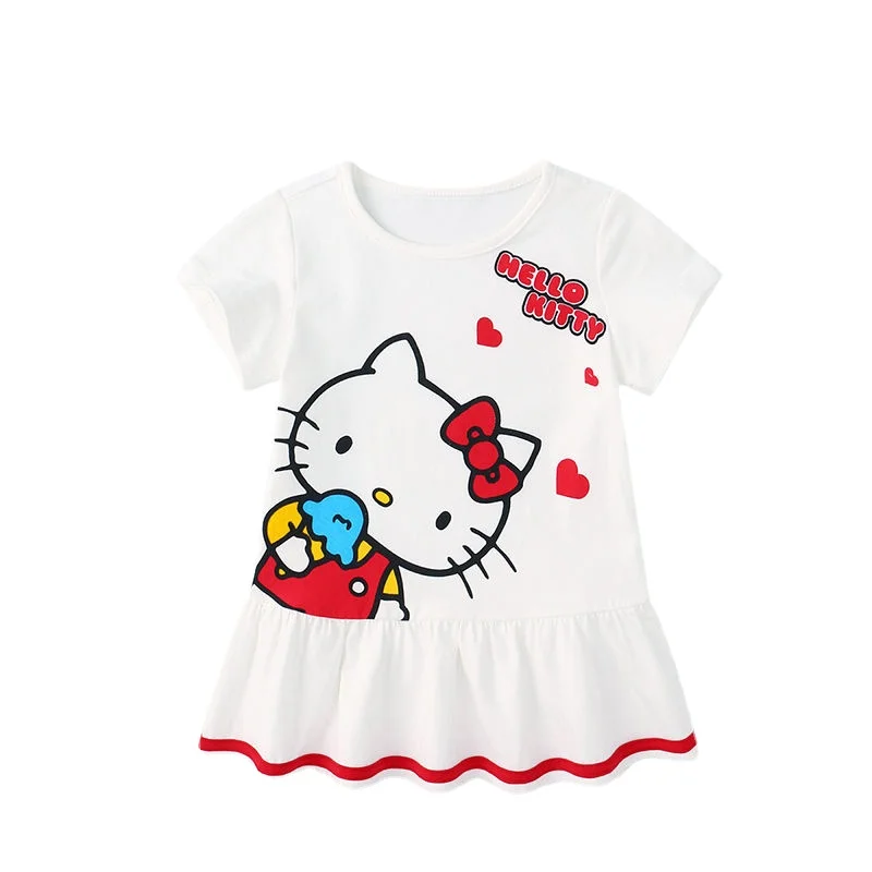 

Платье с коротким рукавом Hello Kitty для девочек 2-8 лет