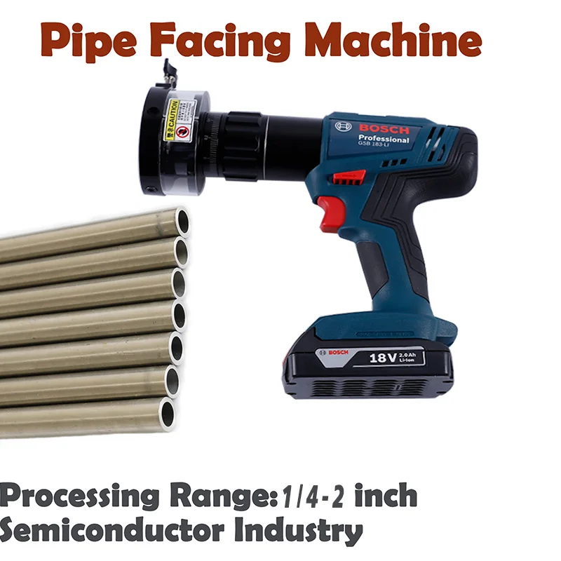 Ghion Chion Portable pipe flattening tube facing machine suitable for thin-walled ss round pipe tube end facing tool 2