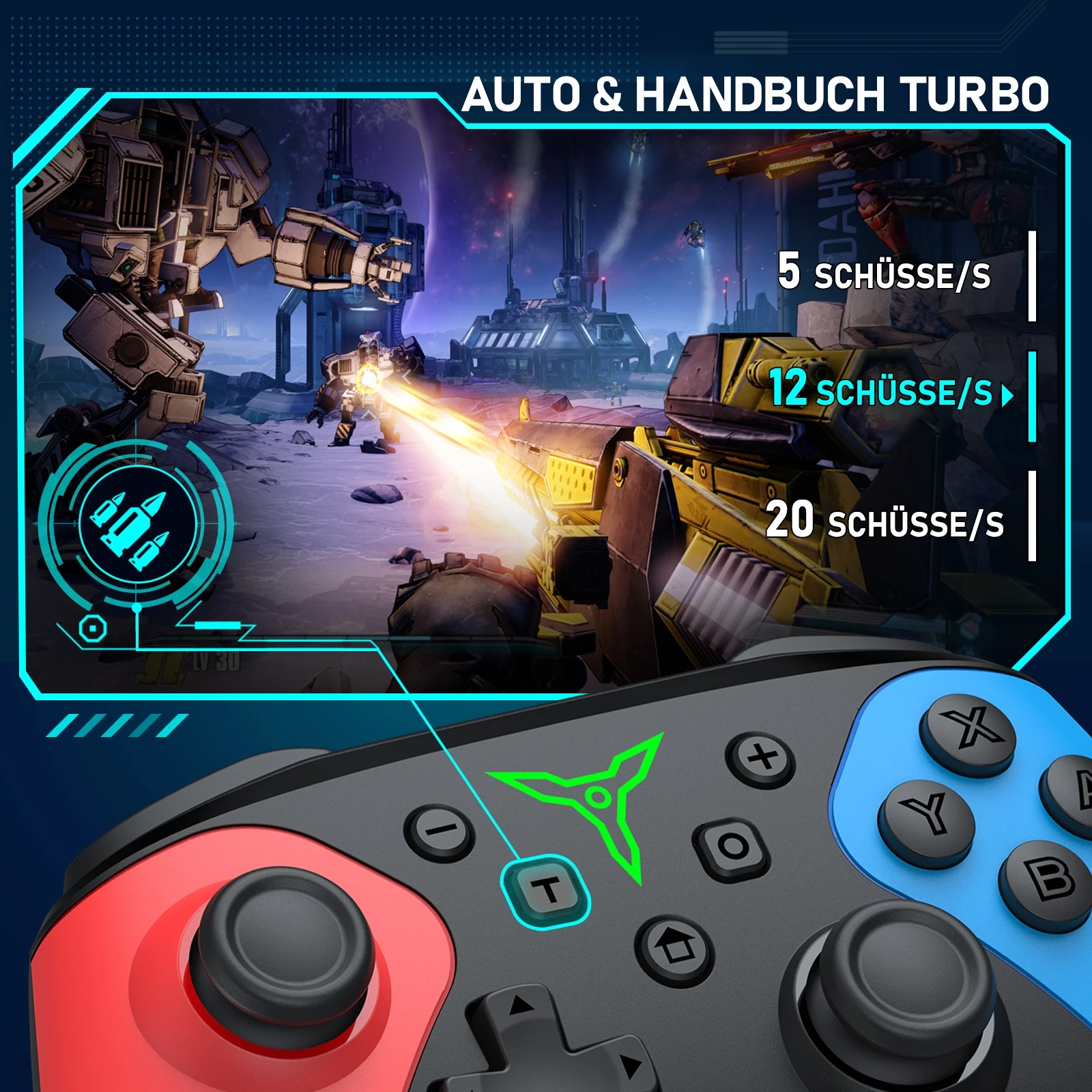 Nintend Switch OLED ܼ   е  BEBONCOOL  Ʈѷ, 600mAh ͸ α׷  ġ Ʈѷ 