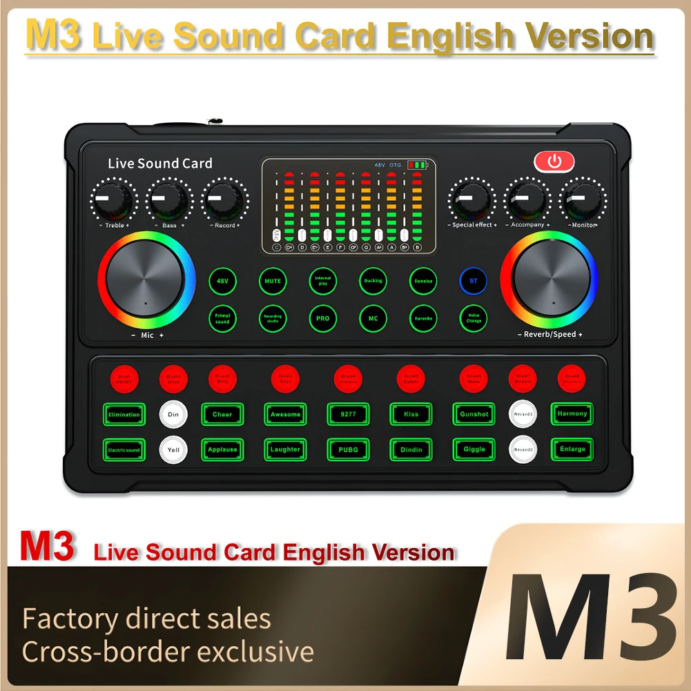 Tanio Karta dźwiękowa M3 RGB bezprzewodowa sklep