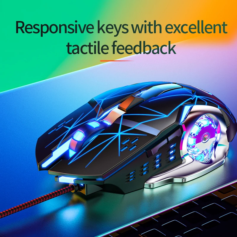 Wired Mouse Office Gaming Desktop Computer Laptop Business Mouse USB Optical Mouse - 5