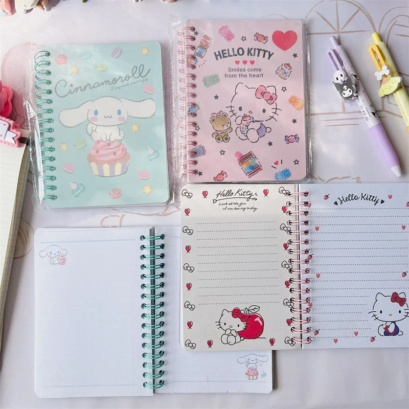 5pcs Sanrio Notebook Anime Hello Kitty Kuromi Cinnamoroll Office Notebook  Handbook Book Cartoon Pp Coil Book Student Gifts Toys - AliExpress