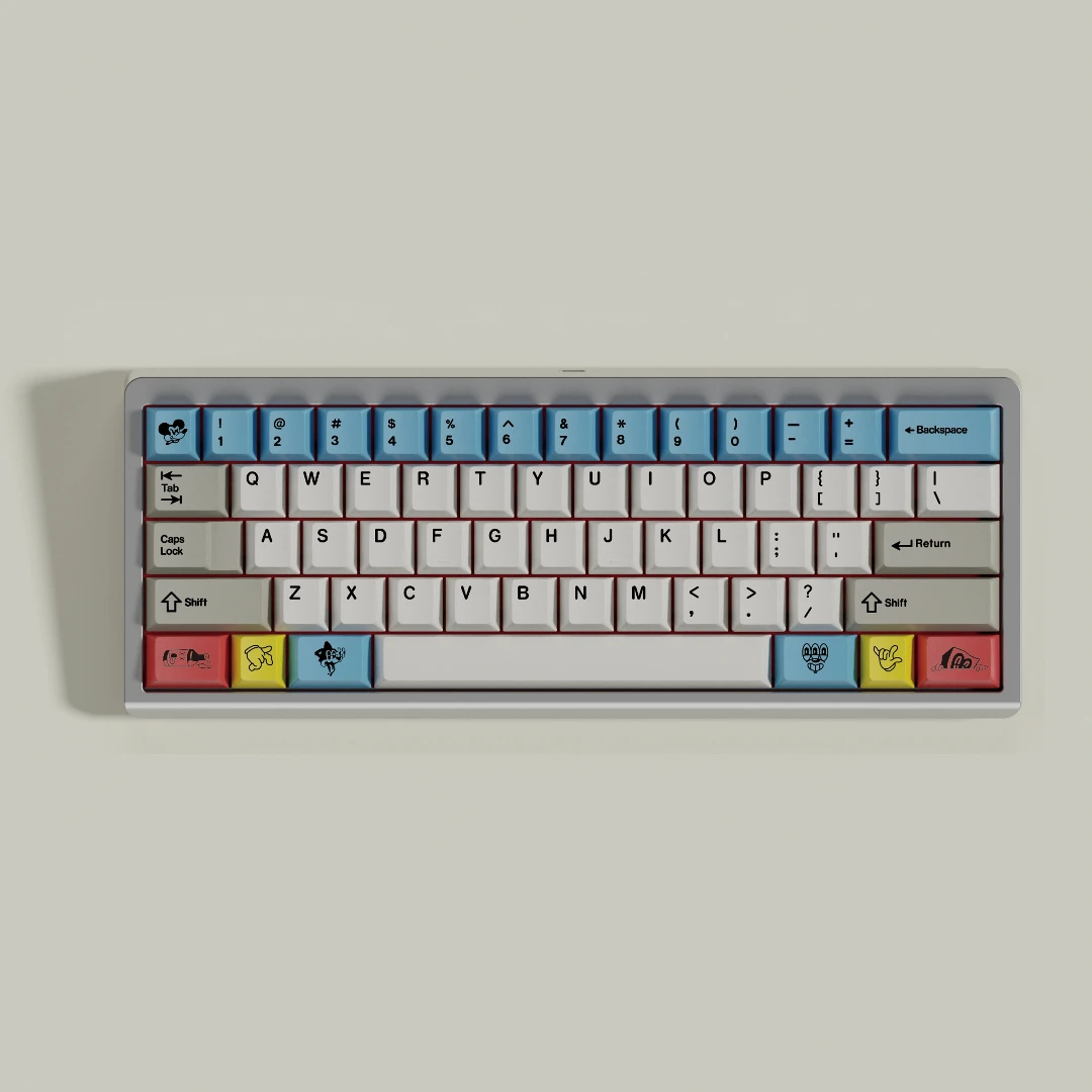 GMK CYL 루브레호스 키캡 PBT 5면 염료승화 키캡 체리 프로파일 키캡 (앨리스 더블 B 스플릿 7U 스페이스바용)