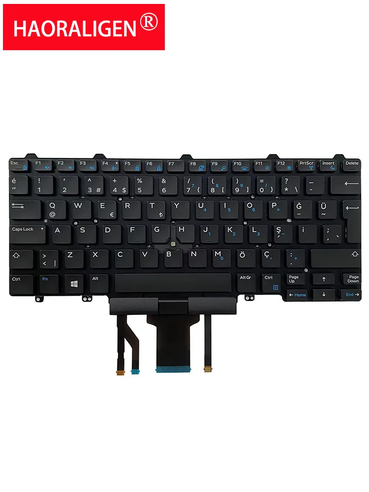 Tastiera Per Laptop Tur Turkey Per Retroilluminazione Dell Latitude E5450 E5470 E7450 E7470 5480