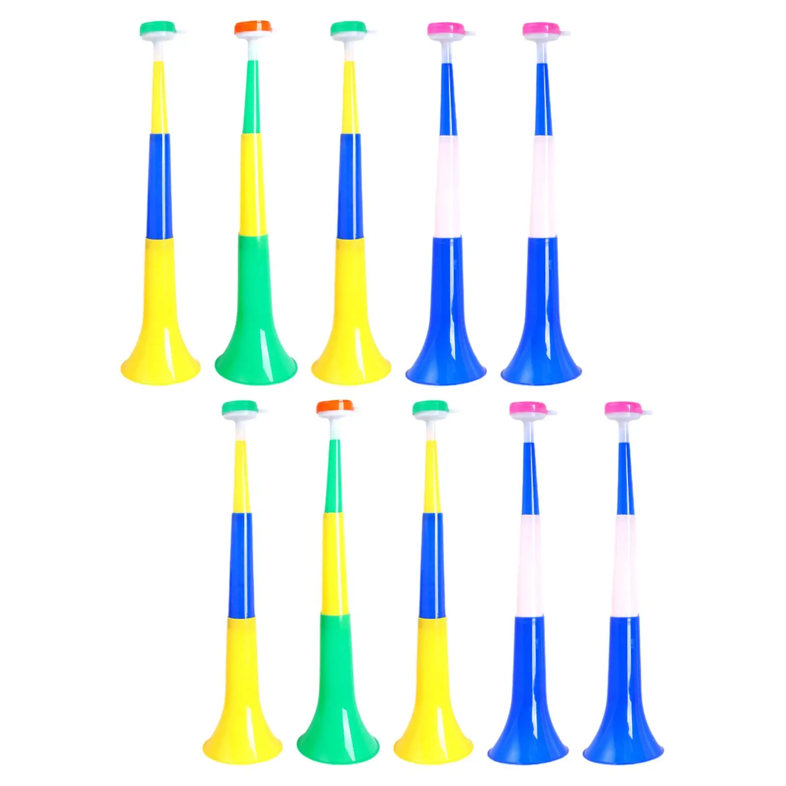 10x Stadium Atmosphere Props Collapsible Air Noisemakers Cheering for Sporting Events Party Supplies Favors