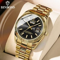 BINBOND hommes montre à Quartz haut de gamme sport Quartz hommes montres en acier inoxydable étanche Date semaine montre-bracelet hommes Relogio 3