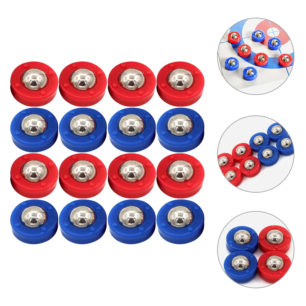 

16 Pcs Children's Shuffleboard Tabletop Sliding Pucks Replacement Rollers The Ball