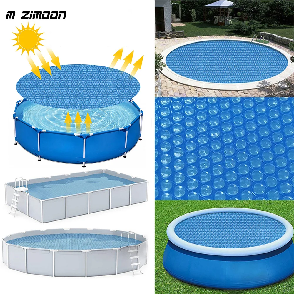 

Swimming Pool Cover Protector Round/Square Solar Heated Waterproof Tub Dust Bubble Film PE Bubble Swimming Pool Accessories