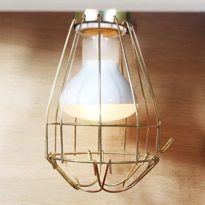 Anti-scalding Protective Lampshade Ceramic Heating Lamp Bulb Reptile Pet Heating Lamp Iron Wire Safety Protective Net Cover Pet